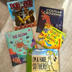 Animals Themed 5 Picture Books Bundle incl. Newly-released Cougar Crossing Book